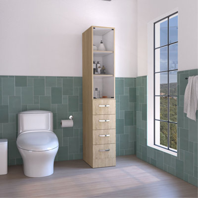 Armoire à linge Vanguard, trois tablettes, quatre tiroirs