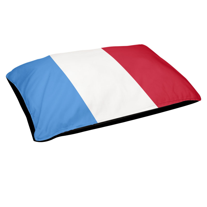 Coussin Houston, Rouge / noir / jaune, Moyen (l 40 po x P 30 po x H 6,5 po)