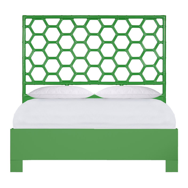 Honeycomb Bed, Bright Green, Queen