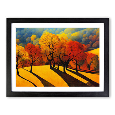 Evocative Autumn Forest - Framed Print