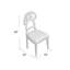Chaise Parson à dossier reine Anne en lin-1770654574