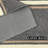 Custom Size Anti-Slip Machine Washable Low Profile Loop Pile Solid Border Striped Gray Runner Rugs by Feet-742237003