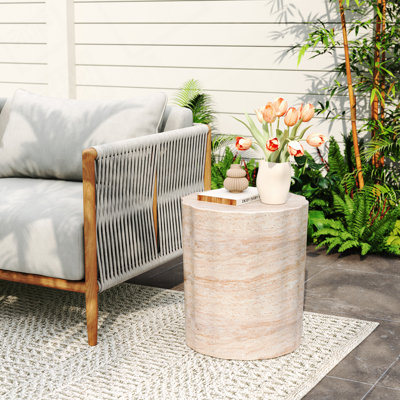 Table d'appoint d'extérieur en béton