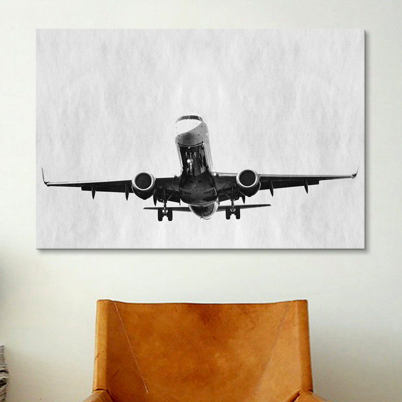 Albree Modern Takeoff, impression sur toile, H 18 po x l 26 po x P 1,5 po, Toile avec cadre noir, Pas de tapis