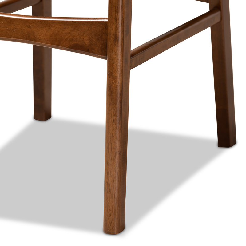 Upholstered Counter Stool with Solid Wood Frame, Sand