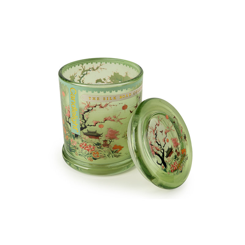 Fresh Scented Jar Candle with Glass Holder