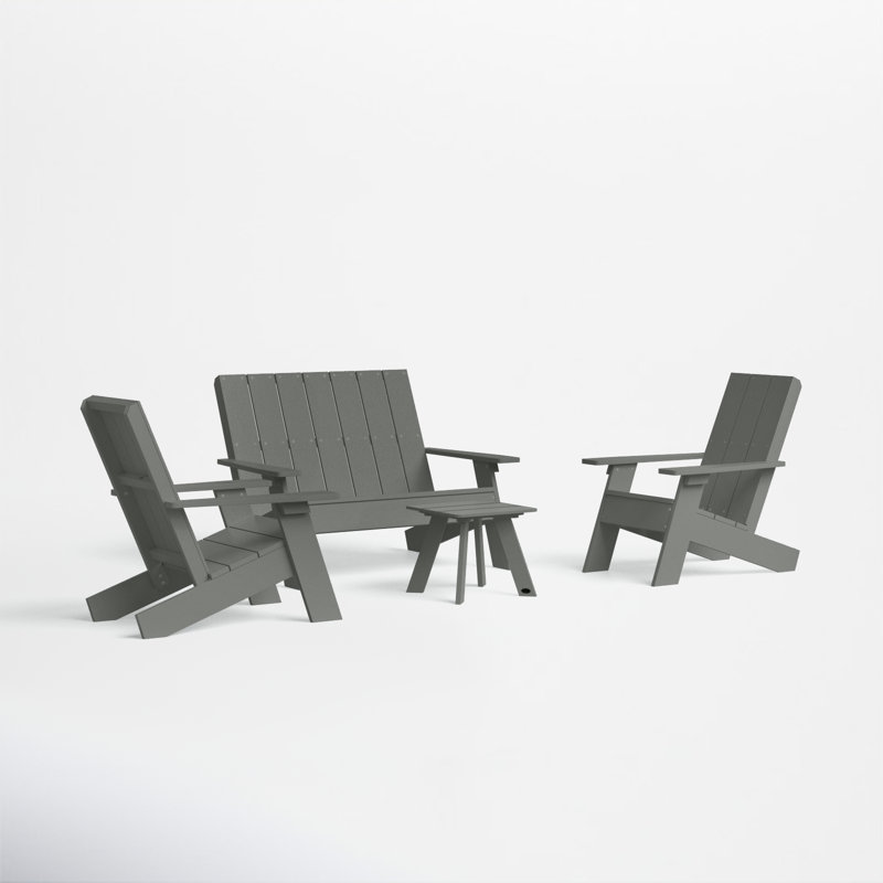 Byrnes 4 - Person Patio Conversation Set, Coastal Teak