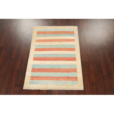 Striped Gabbeh  Oriental Area Rug 4x6