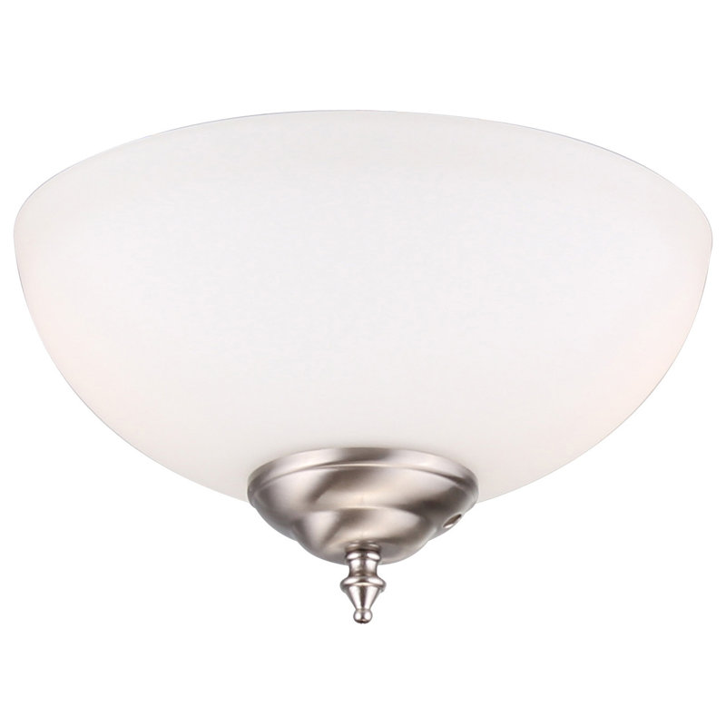 11.8'' 2 - Light Nickel Bowl Ceiling Fan Light Kit
