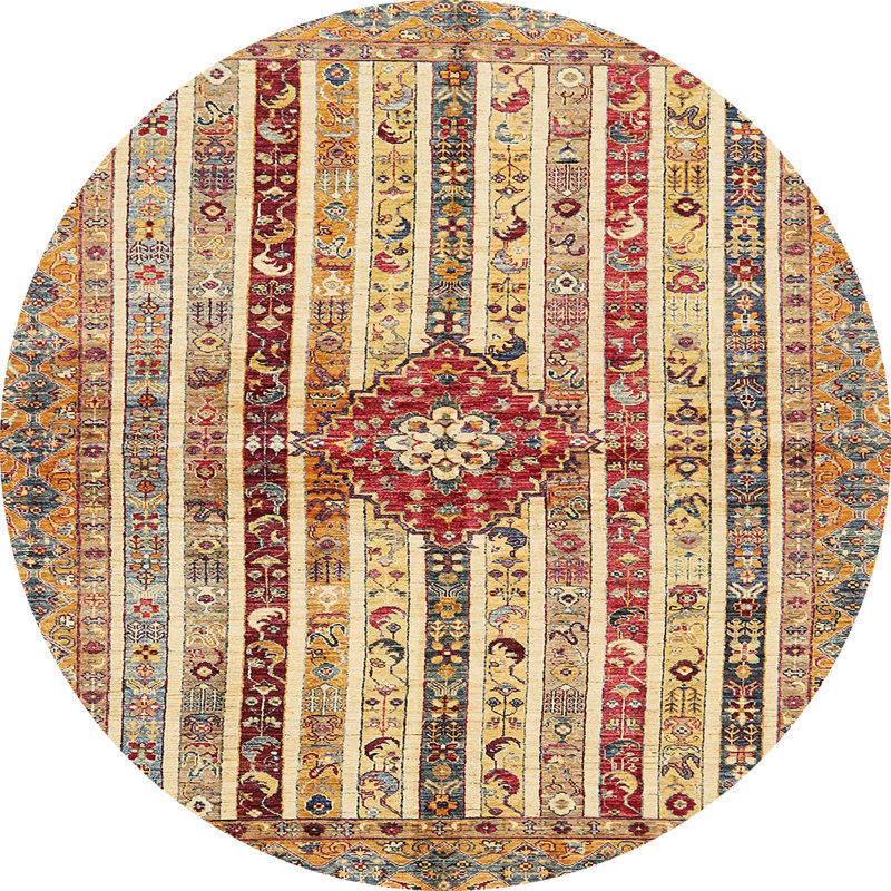 Tapis abstrait moderne 696, Rond 6 pi