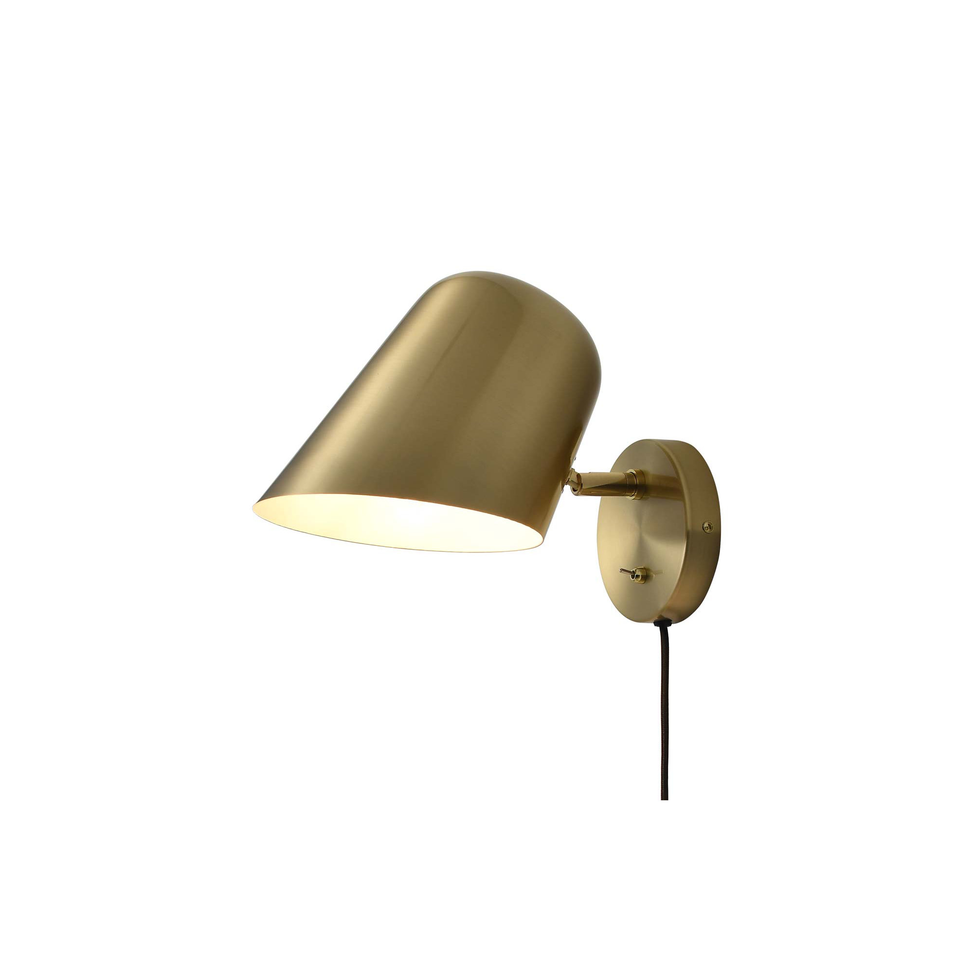 Culver Wall Sconce - plug-in, Brushed Brass