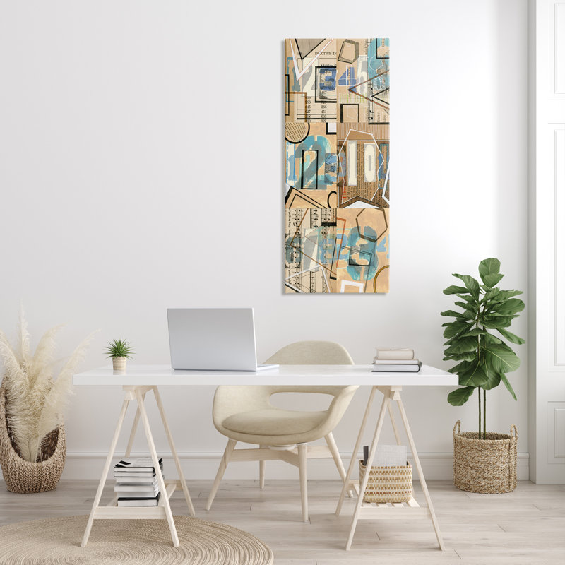 «Abstract Music Textbook Collage Magazine Cutout» par Nikki Galapon - impression, H 48 po x l 20 po, Toile tendue