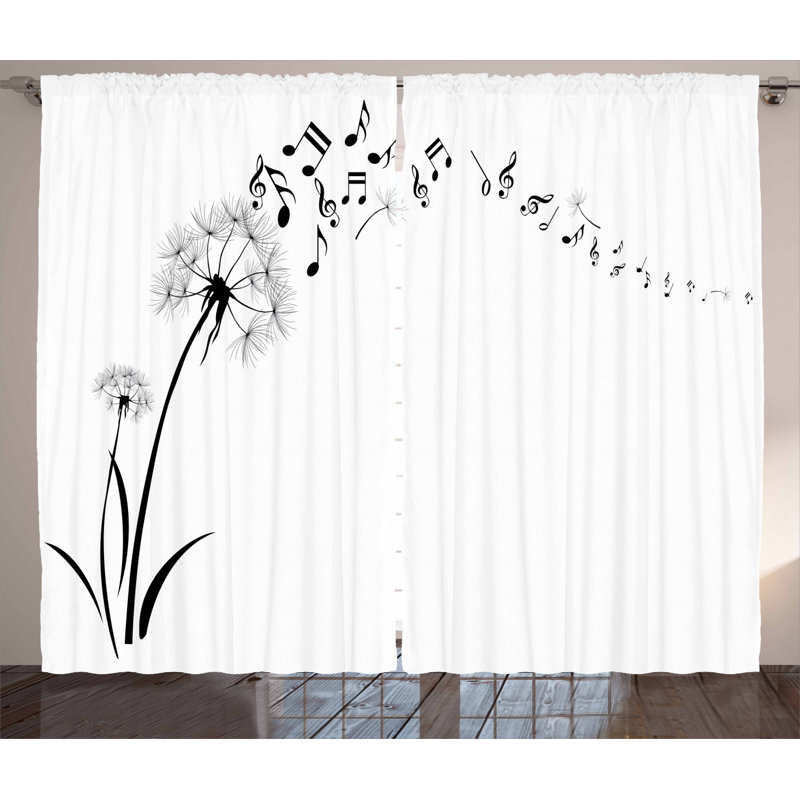 Semi-Sheer Rod Pocket Curtain Panels, 54" x 96"