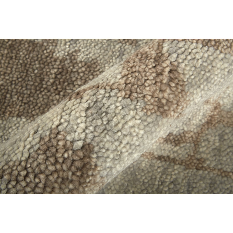 Sutton Transitional Abstract, Tan/Orange Area Rug, Runner 2'6" x 8'