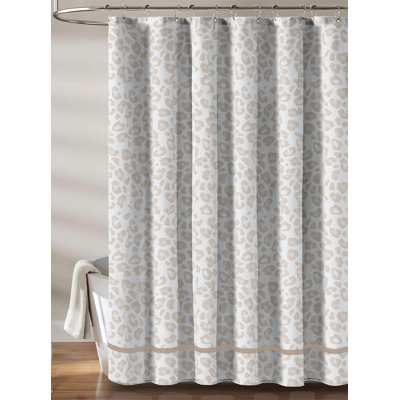 Recycled Cotton Leopard Print Shower Curtain