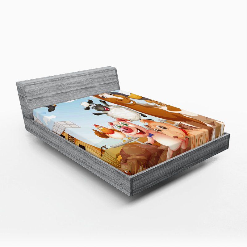 Ensemble de 2 draps-housse Ambesonne, Drap-housse de taille double