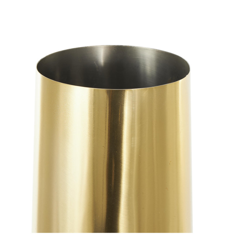 Tavistock Stainless Steel Metal Minimalistic Tall Floor Cone Decorative Vase, Gold, 48" H x 9" W x 9" D