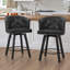 Tabouret de comptoir pivotant rembourré avec structure en métal-629090601