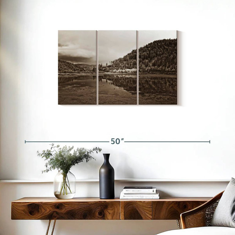 Sepia Coeur D'Alene Lake, 20" H x 33" W