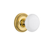 Rope Rosette with White Porcelain Door Knob