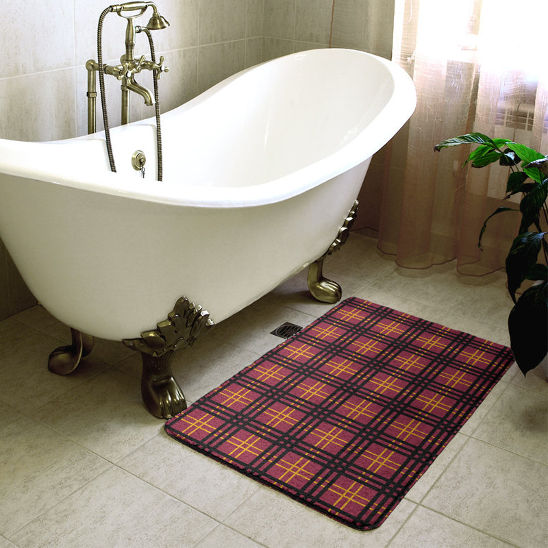 Tapis pour salle de bain Philadelphia, l 21 po x L 34 po, Orange/Black