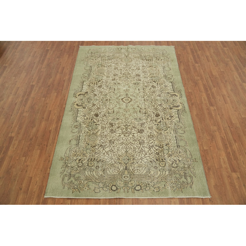Tapis vert rétro 6 x 9