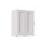 Armoire murale Shaker, 36 po x 12 po x 42 po, en bois massif, 1 pièce, blanc, avec tablettes réglables et 2 portes-131404550-131404551