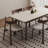 6 - Person White Rectangular Sintered Stone tabletop Dining Table Set-800275083