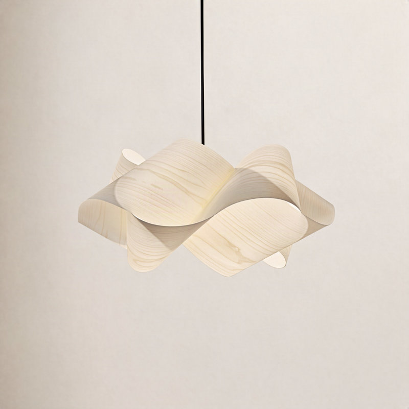 Swirl 1 - Light Pendant, Ivory White, E26, Matte White
