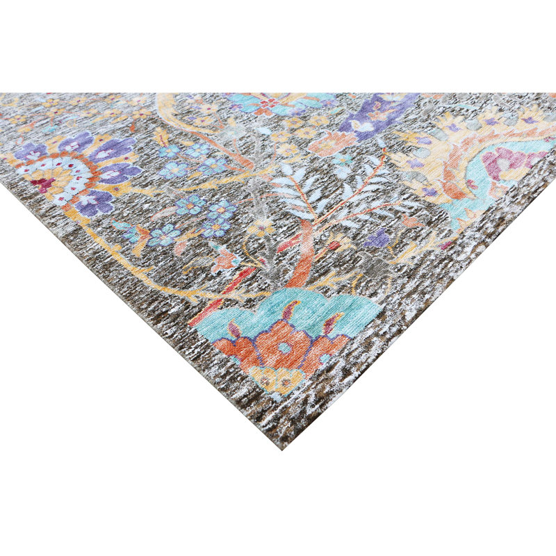 Tapis rectangulaire noué à la main, Rectangle 12 pi x 15 pi