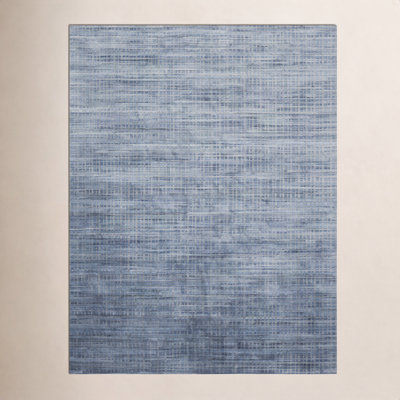 Hannon Blue Hand-Loomed Geometric Rug