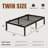  Metal Platform Bed Frame, Twin Size Bed Frame With 14”under-bed Storage, Heavy-duty Bed Frame With 6 non-slip mattress Gaskets,no Box Spring,noise Free-black