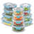 JoyJolt Fluted Glass Food Storage Containers with Leakproof Lids, Set of 12-93241399