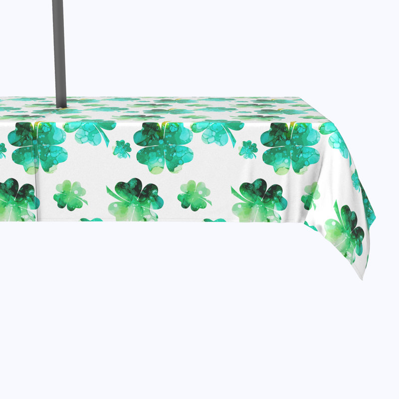 Pulbrough Rain Drop Clovers Tablecloth, 84" L x 60" W