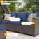 Sofa Seating Group with Storage and Ottomans