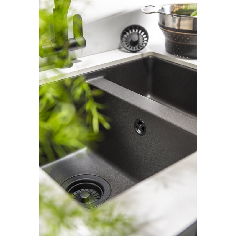 Round Sink Overflow, Matt Black
