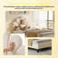 Children's Bed, Single Bed with Flower-Shaped Headboard, Adjustable Height, Bed Frame with Slatted Base for Teens and Adults-192757623-192757624