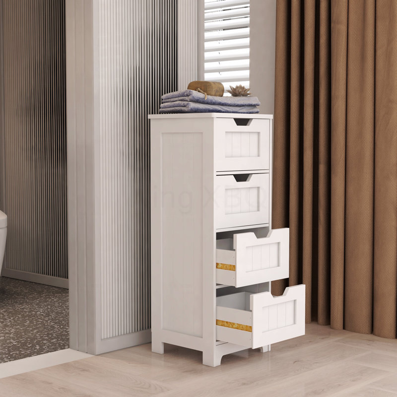 Freestanding Storage Cabinet With 4 Drawers