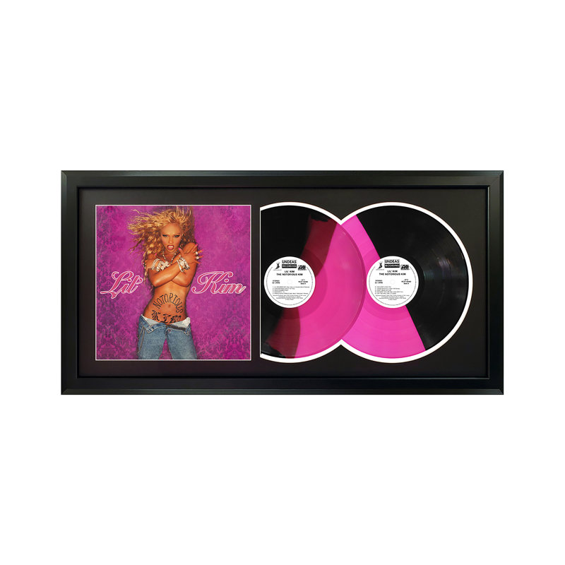 Lil 'Kim "The Notorious K.I.M." Double disque encadré avec passe-partout noir, Noir