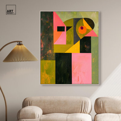 Décoration murale moderne Modern Totem I par Art Remedy, cadre argenté, 36 x 45