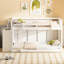 Lit superposé double blanc avec construction solide et rangement fonctionnel en bois de pin blanc-118036607-118036606