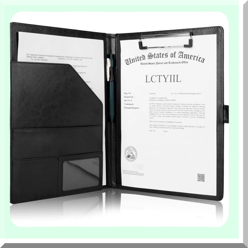 A4 Leather Padfolio for Documents and Business Use