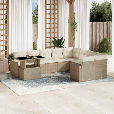 Ensemble de canapé de jardin Vidaxl beige