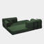 Canapé-lit convertible, canapé-lit pliant en velours côtelé avec cadre de forme fixe, canapé-lit de salon pour chambre à coucher (vert)-998666661