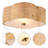 Alonza 16.75" W 2-Light Dimmable Natural Rattan Flush Mount