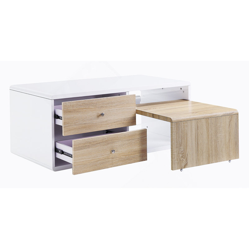 Verux White High Gloss Finish Coffee Table