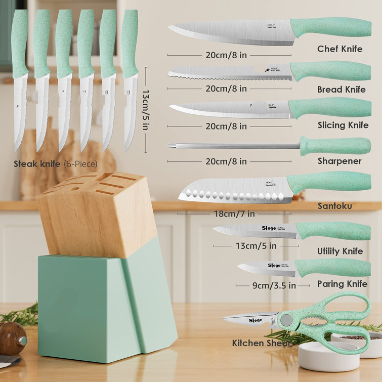 MooJ Plastic Development Metal Knife Block Set B07GDHYNSV