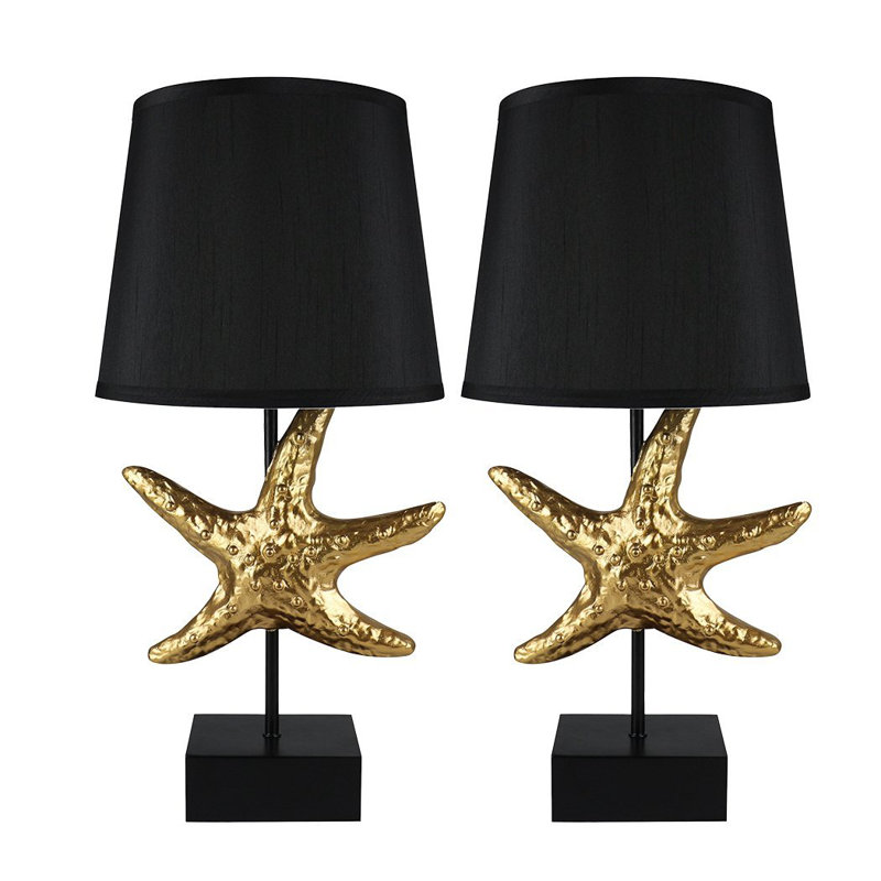 Celsino Resin Novelty Lamp, Black / Gold