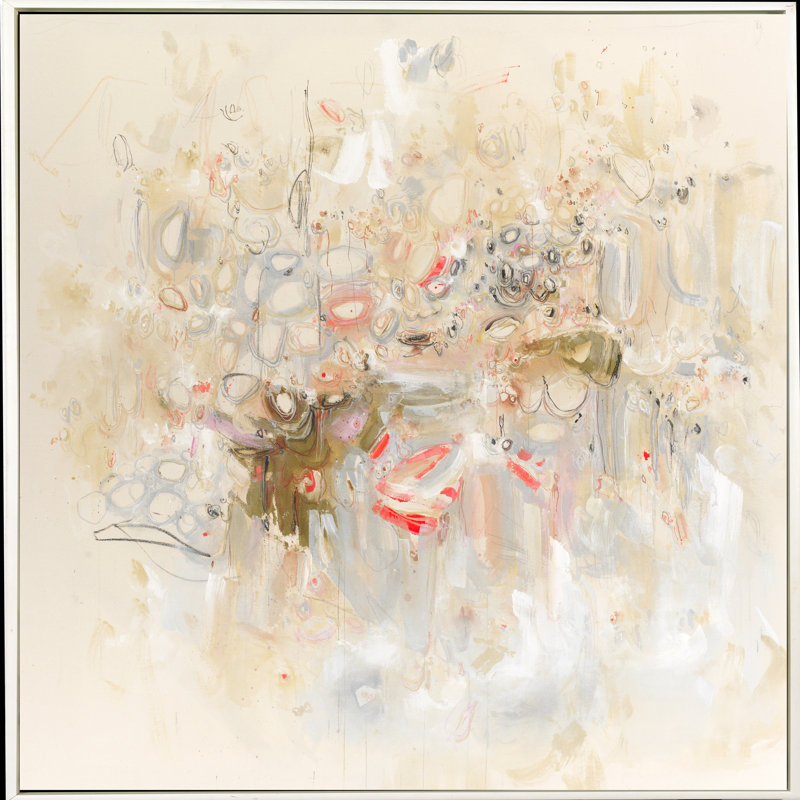 Calm Painting, White Framed