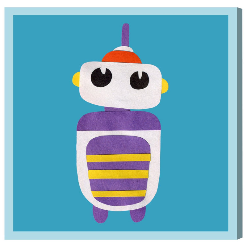 Art sur toile robo robot Fournier, H 36 po x l 36 po x P 1,5 po